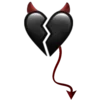 👹 Эмодзи «Black Heart #color #black #white» для Telegram