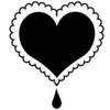 🖤 Эмодзи «Black Heart #color #black #white» для Telegram