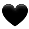 🖤 Эмодзи «Black Heart #color #black #white» для Telegram