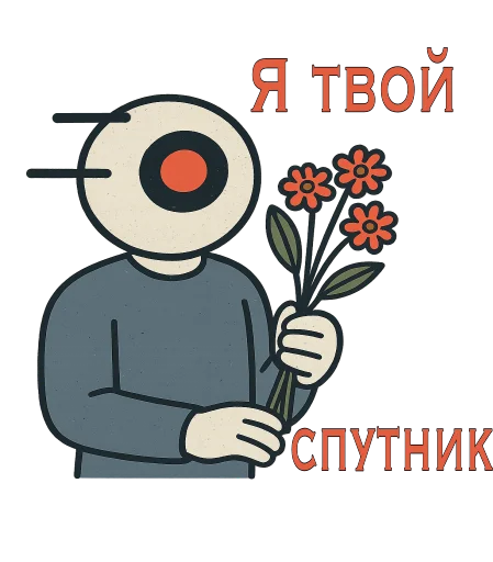 Стикерпак Спутник для Telegram — скачать