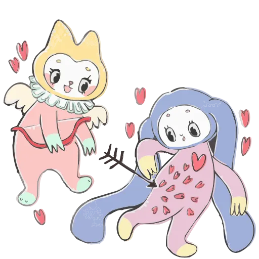 💘 Эмодзи «Уля и Чуля» для Telegram