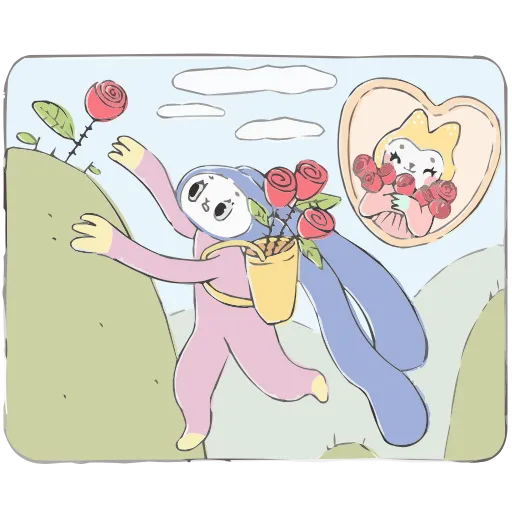 🌹 Эмодзи «Уля и Чуля» для Telegram