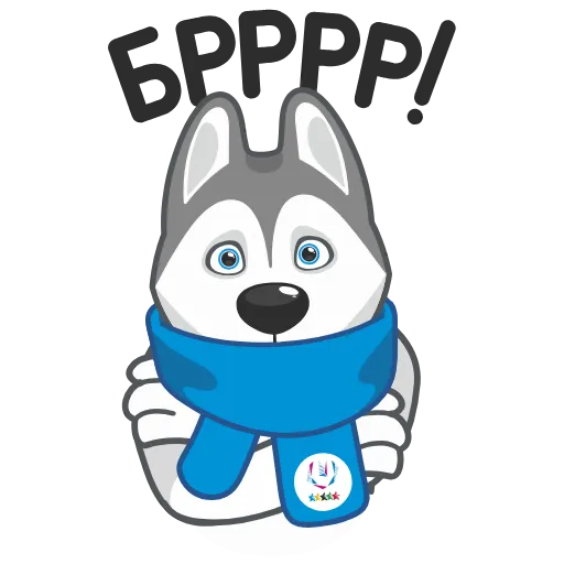 🥶 Стикер «Ulayka the Husky» для Telegram