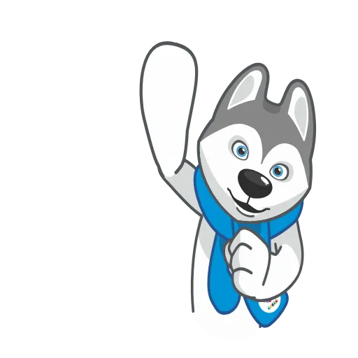 👍 Стикер «Ulayka the Husky» для Telegram