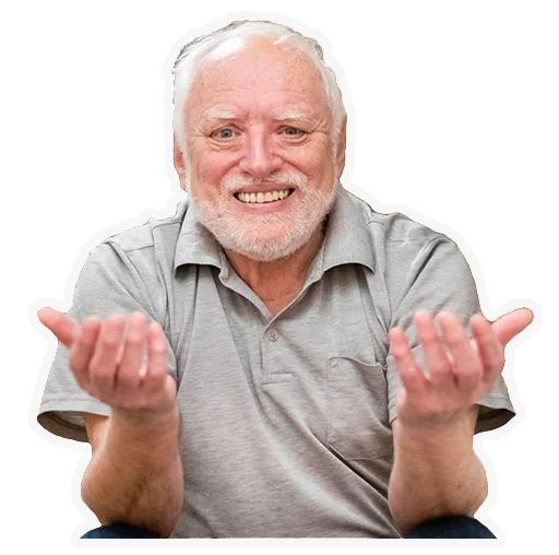 🤷‍♂️ Стикер «Ultimate Harold» для Telegram