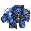 😠 Эмодзи «Ultramarines 40K Chibi» для Telegram