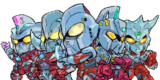 Стикерпак Ultraman Gundam Crossover для Telegram — скачать
