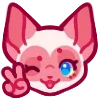 ✌️ Эмодзи «Набор эмоджи с кошечкой Умой» для Telegram