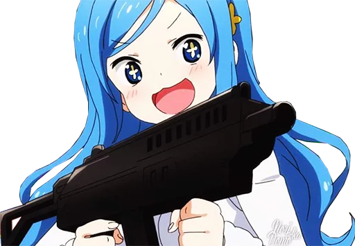 🔫 Стикер «Zero&;s Umaru pack» для Telegram