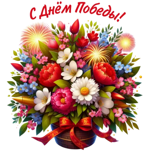 💐 Стикер «Майские праздники» для Telegram
