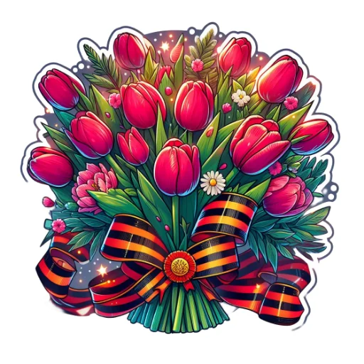 💐 Стикер «Майские праздники» для Telegram