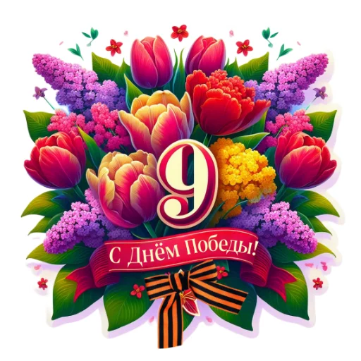 💐 Стикер «Майские праздники» для Telegram