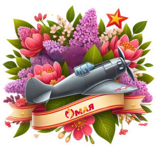 💐 Стикер «Майские праздники» для Telegram