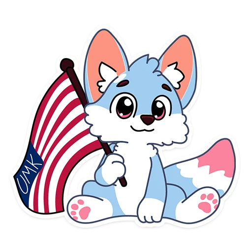 🇺🇸 Стикер «Umkashka ENG» для Telegram