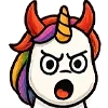 😈 Эмодзи «😍 Набор эмоджи с единорожкой» для Telegram