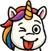 😜 Эмодзи «😍 Набор эмоджи с единорожкой» для Telegram