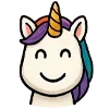🙂 Эмодзи «😍 Набор эмоджи с единорожкой» для Telegram