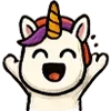 🦄 Эмодзи «😍 Набор эмоджи с единорожкой» для Telegram
