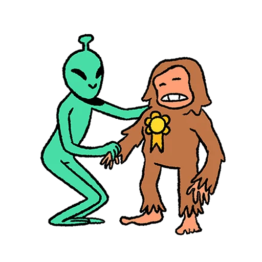 🛸 Стикер «Неопознанные Летающие Обаяшки Без Текста» для Telegram