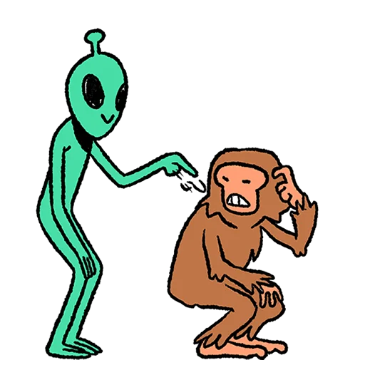 🛸 Стикер «Неопознанные Летающие Обаяшки Без Текста» для Telegram