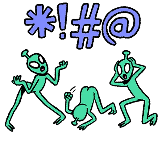 🛸 Стикер «Неопознанные Летающие Обаяшки Без Текста» для Telegram