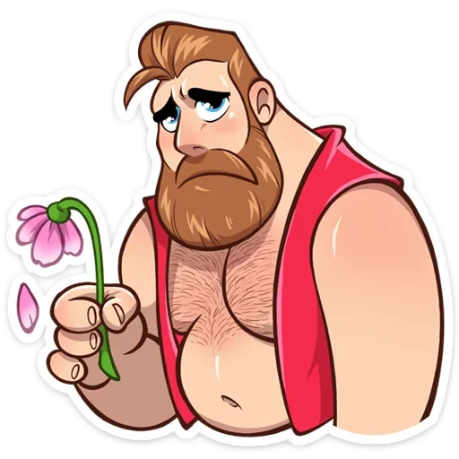 ☹️ Стикер «Тёмный Валентин • Black hair Velentine» для Telegram