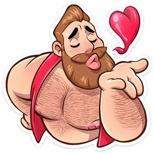 😘 Стикер «Тёмный Валентин • Black hair Velentine» для Telegram