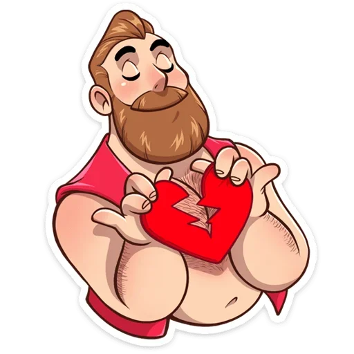 💔 Стикер «Тёмный Валентин • Black hair Velentine» для Telegram