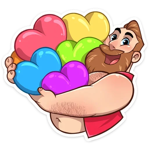 ❤️ Стикер «Тёмный Валентин • Black hair Velentine» для Telegram
