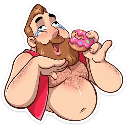 🍩 Стикер «Тёмный Валентин • Black hair Velentine» для Telegram