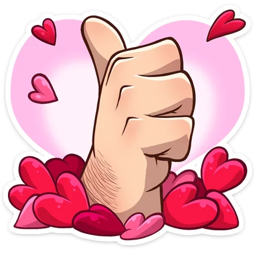 👍 Стикер «Тёмный Валентин • Black hair Velentine» для Telegram