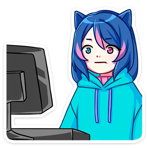 🫥 Стикер «Уня без надписей» для Telegram