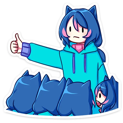 👍 Стикер «Уня без надписей» для Telegram