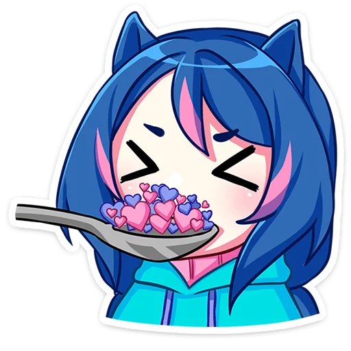 🥰 Стикер «Уня без надписей» для Telegram