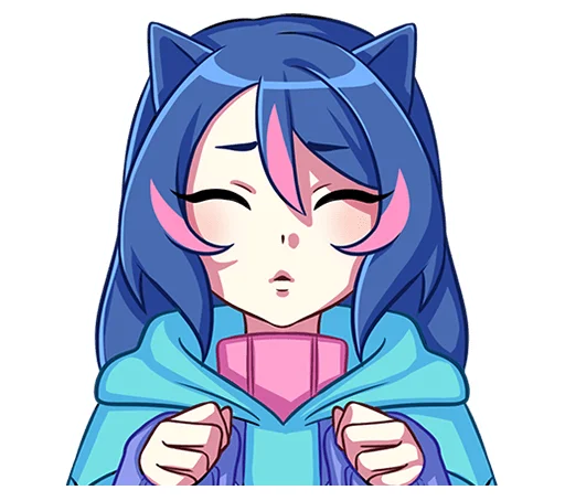 😘 Стикер «Уня без надписей» для Telegram