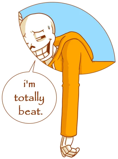😵 Стикер «Underswap Papyrus» для Telegram