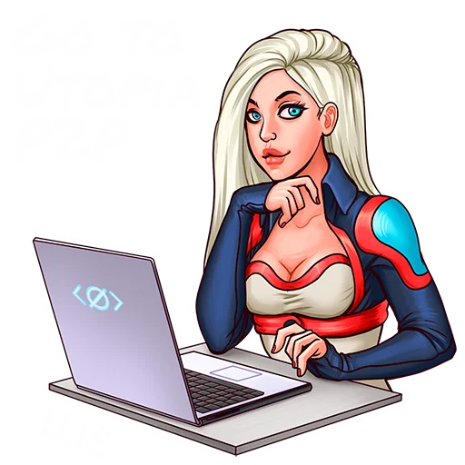 Стикерпак Utopia p2p crypto pack для Telegram — скачать