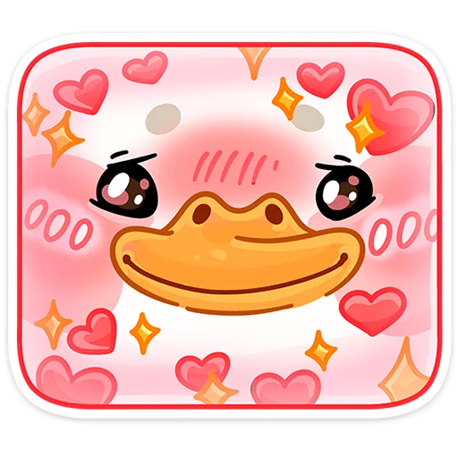 ❤ Стикер «Утошка без надписей» для Telegram