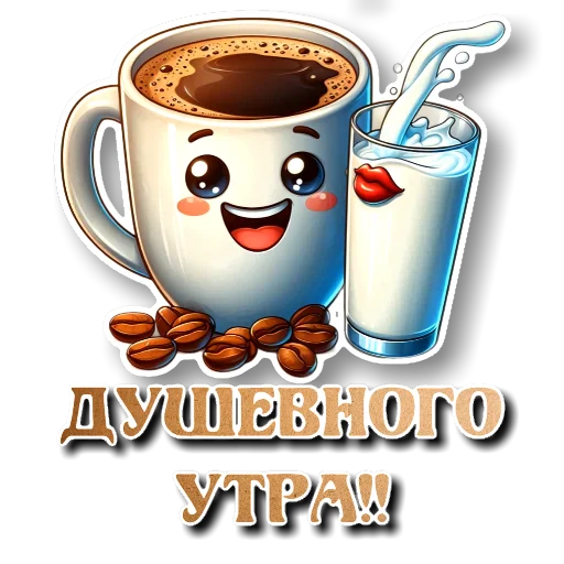 🥤 Стикер «УТРЕННЕЕ» для Telegram