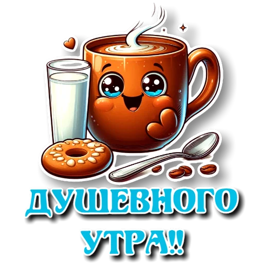 🍽 Стикер «УТРЕННЕЕ» для Telegram