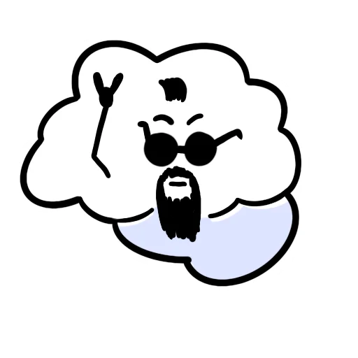 🤘 Стикер «Облачно» для Telegram