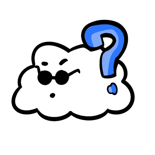 🤔 Стикер «Облачно» для Telegram