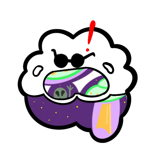 👽 Стикер «Облачно» для Telegram