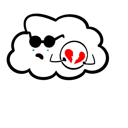 💔 Стикер «Облачно» для Telegram
