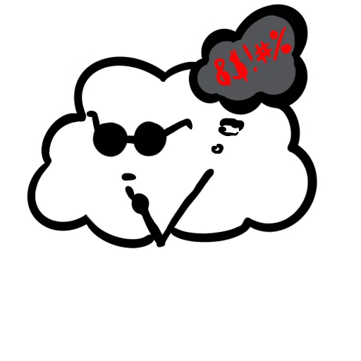 🤬 Стикер «Облачно» для Telegram