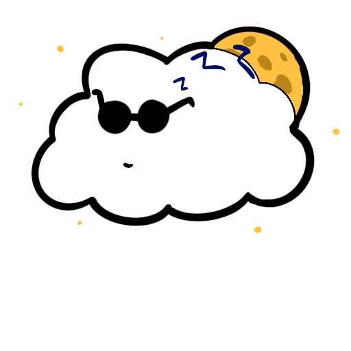 😴 Стикер «Облачно» для Telegram
