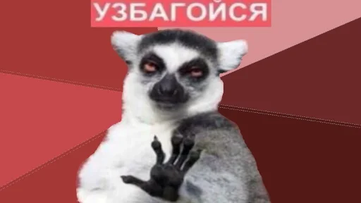 🤚 Стикер «УЗБАГОЙСЯ» для Telegram