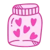 🫙 Эмодзи «Be my Valentine - розовые буквы и иконки для оформления ко дню влюблённых» для Telegram
