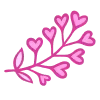 🌿 Эмодзи «Be my Valentine - розовые буквы и иконки для оформления ко дню влюблённых» для Telegram