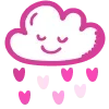 🌧 Эмодзи «Be my Valentine - розовые буквы и иконки для оформления ко дню влюблённых» для Telegram